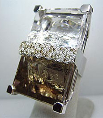 Large Rock Crystal Diamond Bling