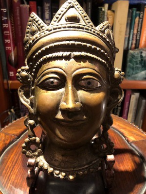 18th c. Parvati - Bronze with silver eyes