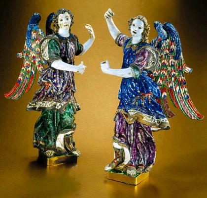 Enameled & Guilded Silver Archangels