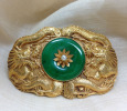 A superb 18K gold and Jadeite, Dragon Buckle