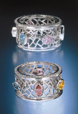 Fancy Diamond and Platinum Ring