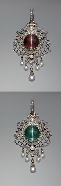 Antique Cat's-eye Alexandrite Brooch Antique Cat's-eye Alexandrite Brooch