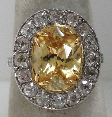 Edwardian Platinum, (natural) Zircon Ring