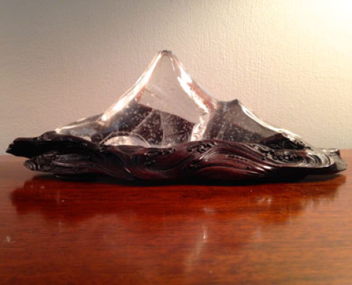 Mt. Fuji - Rock Crystal and Wood