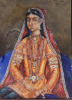 Indian Miniature of a Bejeweled Maharani                   18th-19thc India