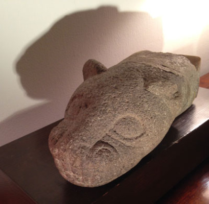 Pre Columbian Jaquar Head - Basalt - Costa Rica
