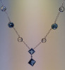Aquamarine & Diamond Platinum Necklace