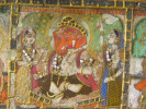 19th c. Portable Shrine -         Five panels of Indian Miniatures