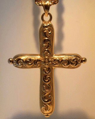 Antique Gold Reliquary Cross