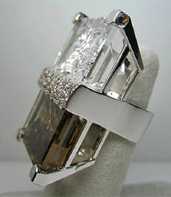 Large Rock Crystal Diamond Bling view two