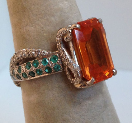 That's What I call a MANDARIN-PARAIBA            Platinum lady's ring view one