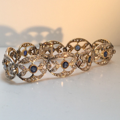 Spectacular Edwardian bracelet by Black, Starr & Frost view two