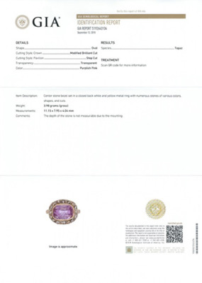 Georgian Pink Topaz Ring view two